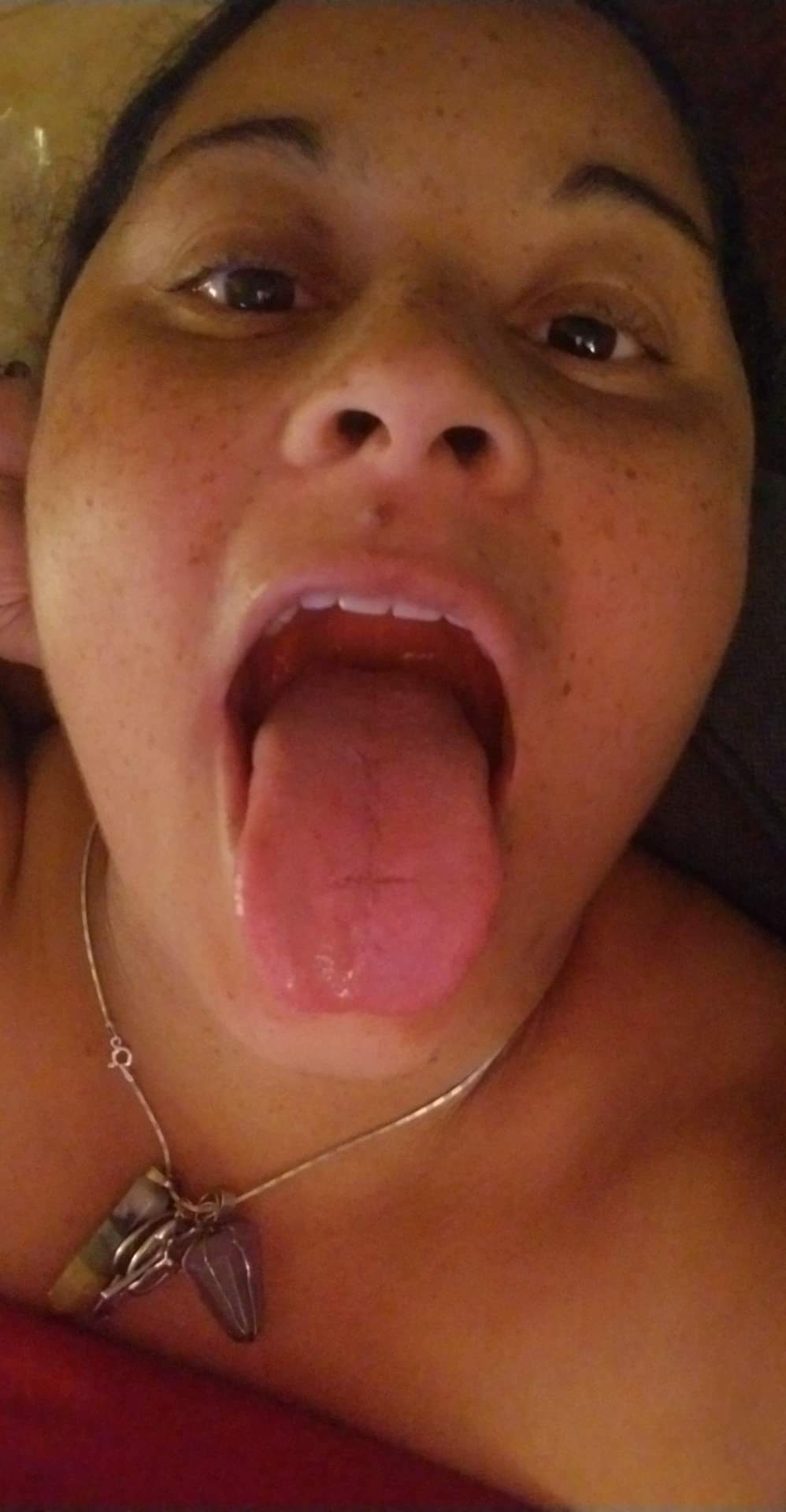 Cum all over my freckles and my tongue daddy! — 27