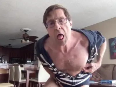 I show my hole, jerk off , play with my nipples, cum in my foreskin and then eat it